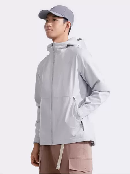 Cross-Border Jacket Men's Spring & Fall Thin Single-Layer Jacket Hooded Windbreaker Jacket Windproof and Waterproof Outdoor Mountaineering Clothing A4Ud