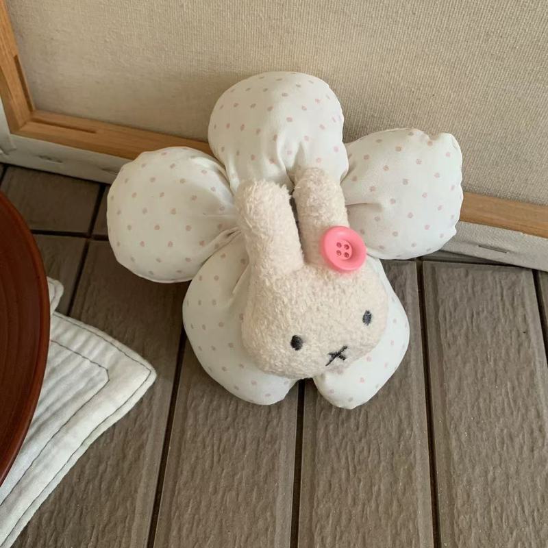 软萌小兔子波点海绵花朵发圈大肠圈少女感丸子头扎发皮筋头绳发绳|undefined