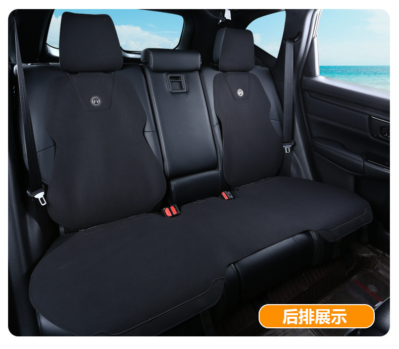 Versatile Car Seat Cushion Cover, Suitable for All Seasons, Made of Tech Fabric, with a Sleek Design, Light Luxury, Breathable, and Features a Suede Finish