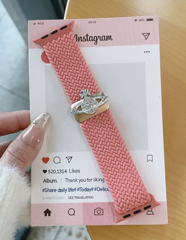 西太后弹力尼龙磁吸扣iwatch表带适用S10苹果手表applewatch987se|undefined