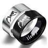 Ring stainless steel for beloved, 8mm, simple and elegant design