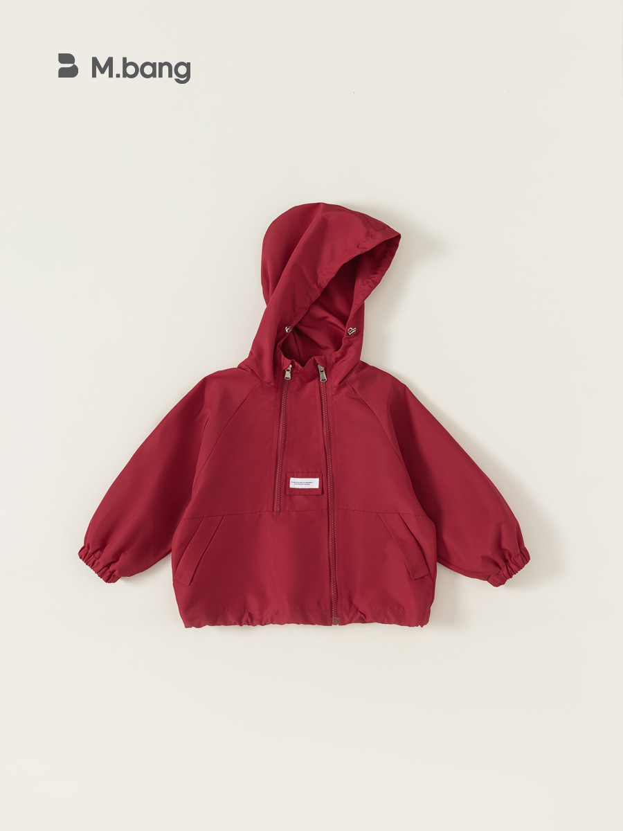 Ropa infantil Youbao, estilo coreano, chaqueta cortavientos con capucha de color sólido, chaqueta con cremallera, cortavientos, para exteriores, primavera y otoño, para niños.