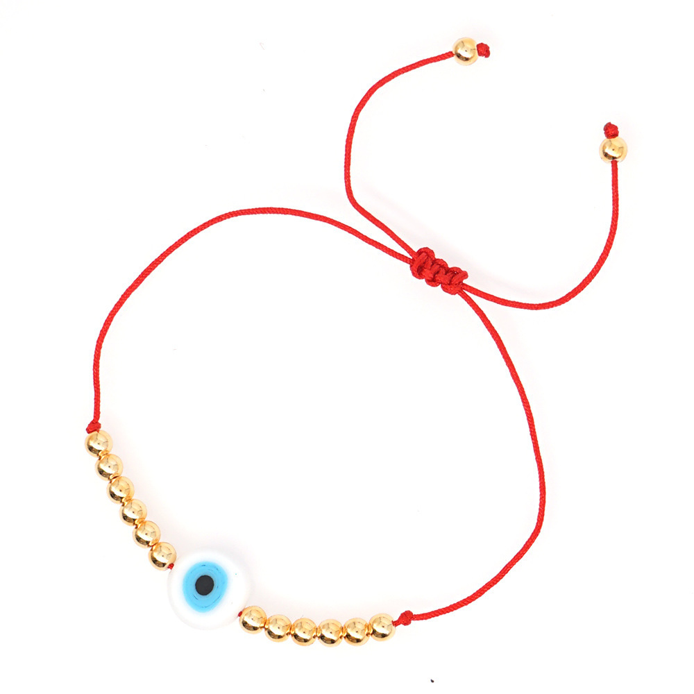 Nihaojewelry Ethnic Style Colored Glaze Evil Eye Gold Bead Bracelet Wholesale Jewelry display picture 38