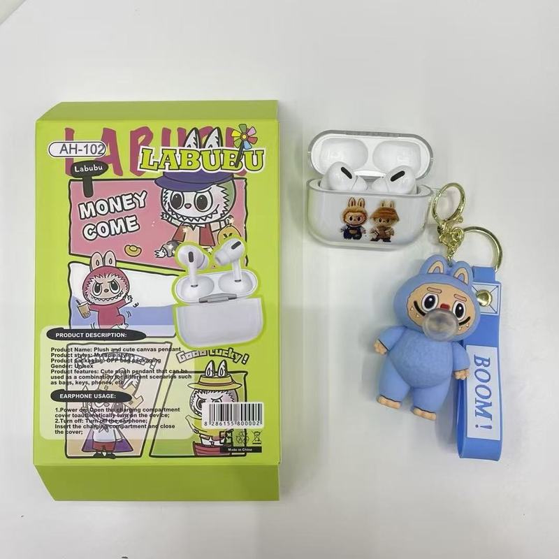 外国貿易新しいおしゃぶりラブワイヤレス Bluetooth ヘッドセット漫画人形人形ペンダント人気のスポーツヘッドフォンバッチ|undefined