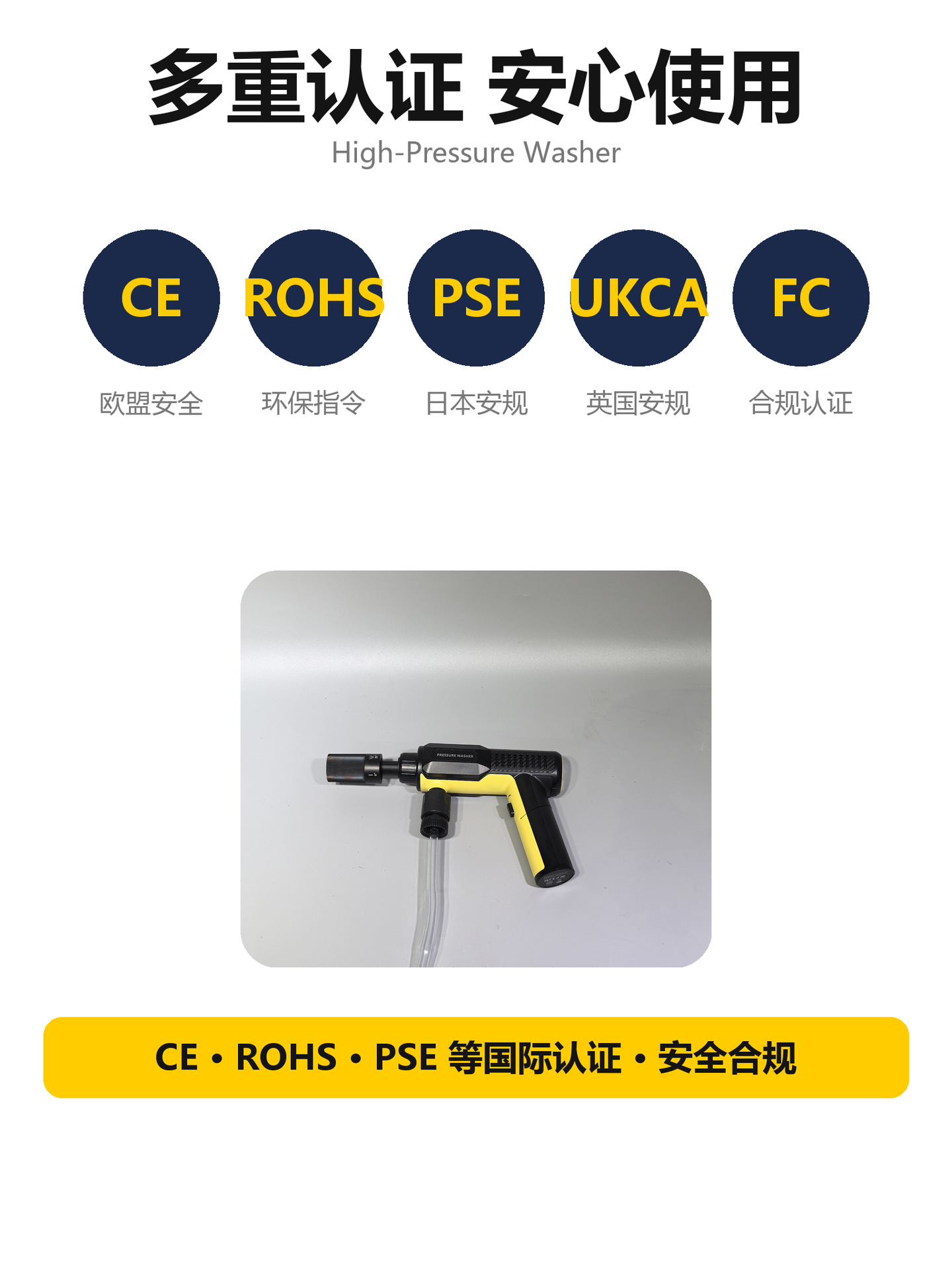 Cross-border wireless high-pressure car wash gun, foldable, high-power, fully automatic, lithium battery-powered car wash gun, wholesale