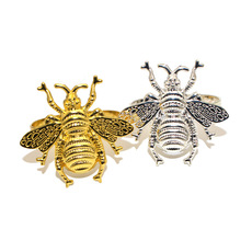 酒店动物餐巾圈金色银色小蜜蜂餐巾环昆虫餐巾扣厂家批发