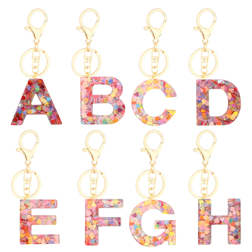 Classic Style Letter Resin Unisex Bag Pendant Keychain display picture 1