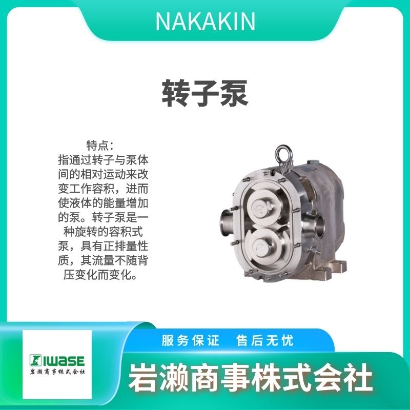 NakaKin纳卡肯/不锈钢医药行业用转子泵/容积泵/BJM125TVTSMZ