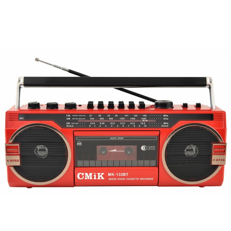 Cmik mk-132btレトロな流行音楽レトロな古い8090年bluetoothテープラジオレコーダー|undefined