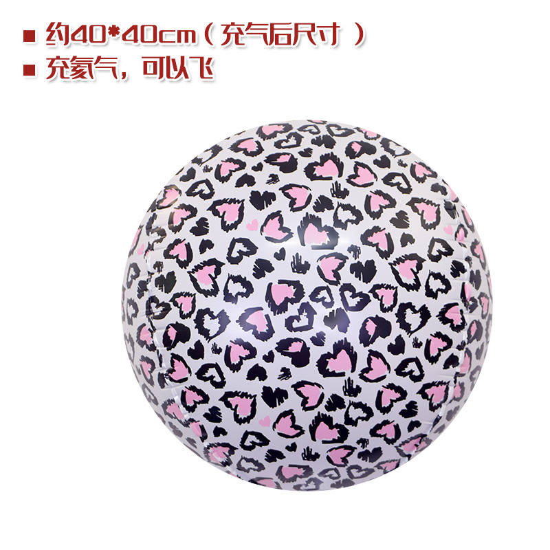 Decoración de fiesta de cumpleaños para fotos de fondo props 4D estereoscópicos circulares patrón de estriado de animales de película de aluminio gran globo