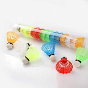 Foreign trade best-selling 12 pieces of colorful plastic badminton children's affordable entertainment foam ball head badminton wholesale