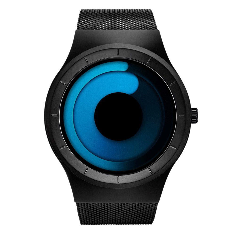 Sinobi couple watch trend hit color creative needleless vortex concept watch quartz watch male cross-border 9659_voghion.com