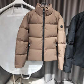 M家2025秋冬男装新款休闲商务立领羽绒夹克宽松百搭男女保暖外套