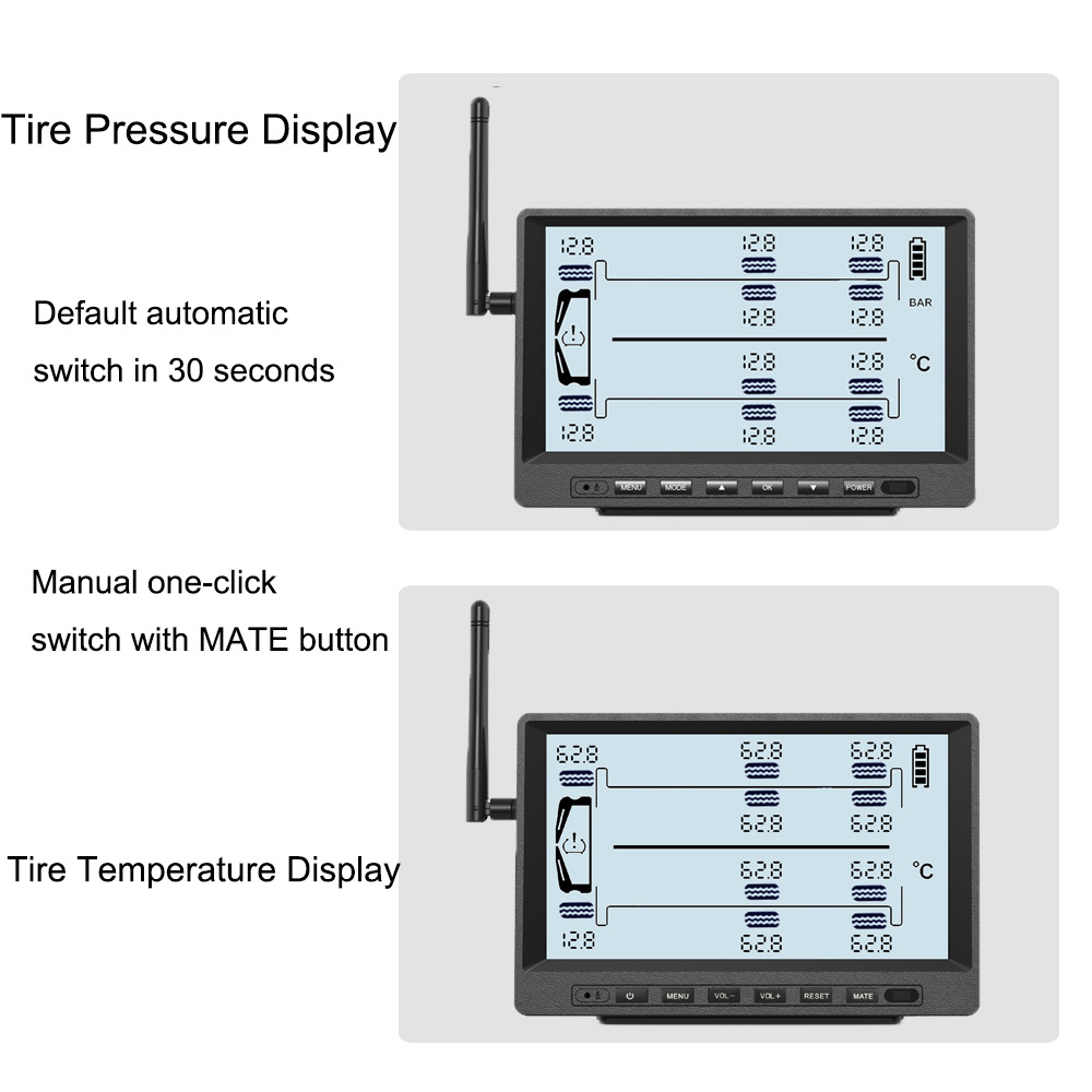 Cheyueda Truck 10-Wheel Truck External Tire Pressure Detection System Tire Pressure Monitor High Precision Large Quantity