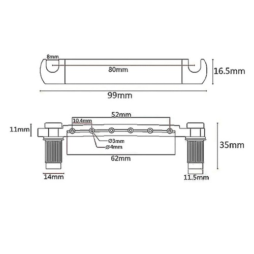 LP bridge tail piece Les Paul SG electric guitar lower string bridge lower string pillow adjustable column