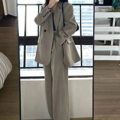 2025时尚休闲西装外套女早秋新款韩版宽松显瘦两件套西服套装