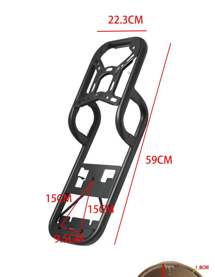 Suitable for Yadea De8 Electric Scooter Rear Rack Extension Integrated Handlebar Storage Rack Modification Accessories