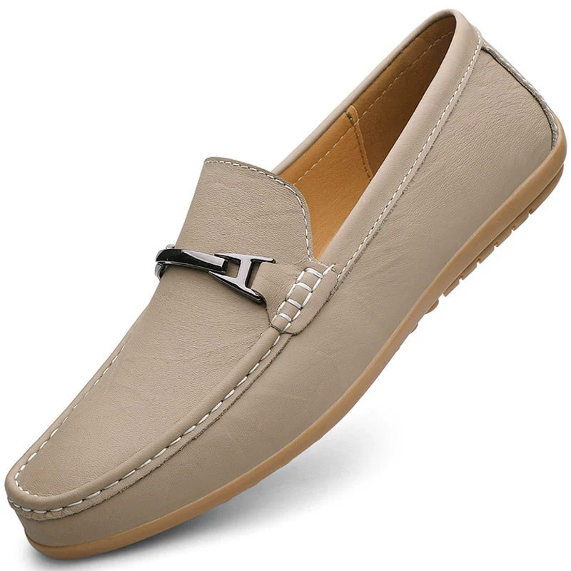 Мужские повседневные кожаные туфли 2025 лето, первосортная коровья кожа, мокасины для вождения, дышащие мужские туфли из натуральной кожи для верхней одежды