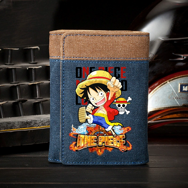 Цельный кошелек для мужчин и женщин, студентов, холст, вертикальный зажим для монет Luffy Solon Chobais, трансграничная оптовая продажа