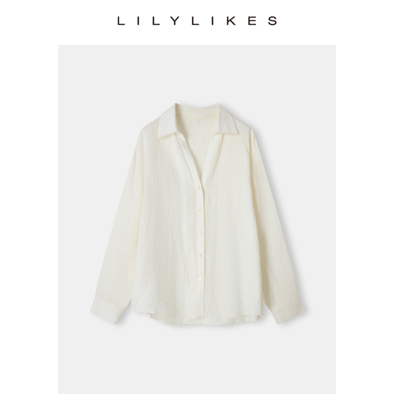 Lilylikes"氧吧亚麻"松弛浪漫主义~100亚麻衬衫/长裤/短裤套装|undefined