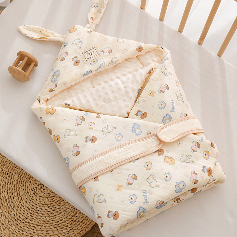 Baby Beanie Cotton Quilt Newborn Hooded Windproof Outing Cover Single Newborn Baby Spring Autumn Winter Quilt