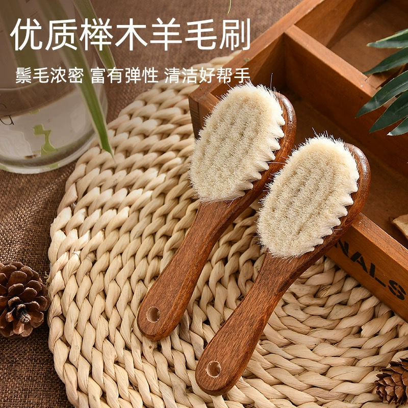 Оптовая продажа высококачественных щеток из шерсти: щетка для купания младенцев, щетка для лица, щетка для обуви из бука с мягкой и комфортной щетиной, щетка для чистки обуви с масляным покрытием.