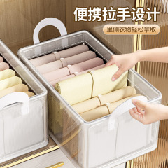 PVC スチールフレーム収納ボックス家庭用テーブル収納ボックス衣類パンツ収納ボックス透明収納バスケット収納アーティファクト