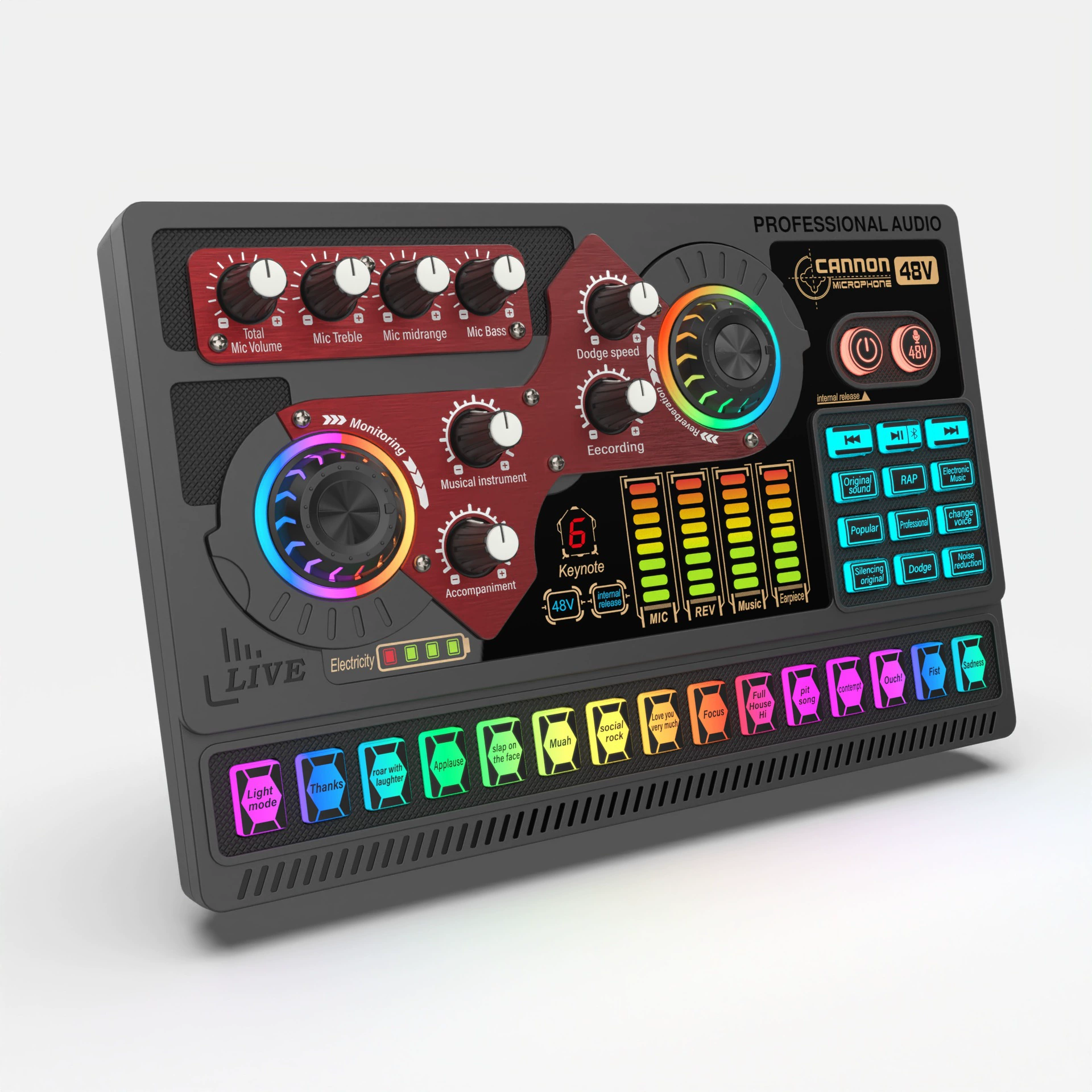 Звуковая карта X5 Bluetooth для стриминга и записи вокала, цифровой микшер 48ВК для мобильных устройств, профессиональное оборудование для записи песен