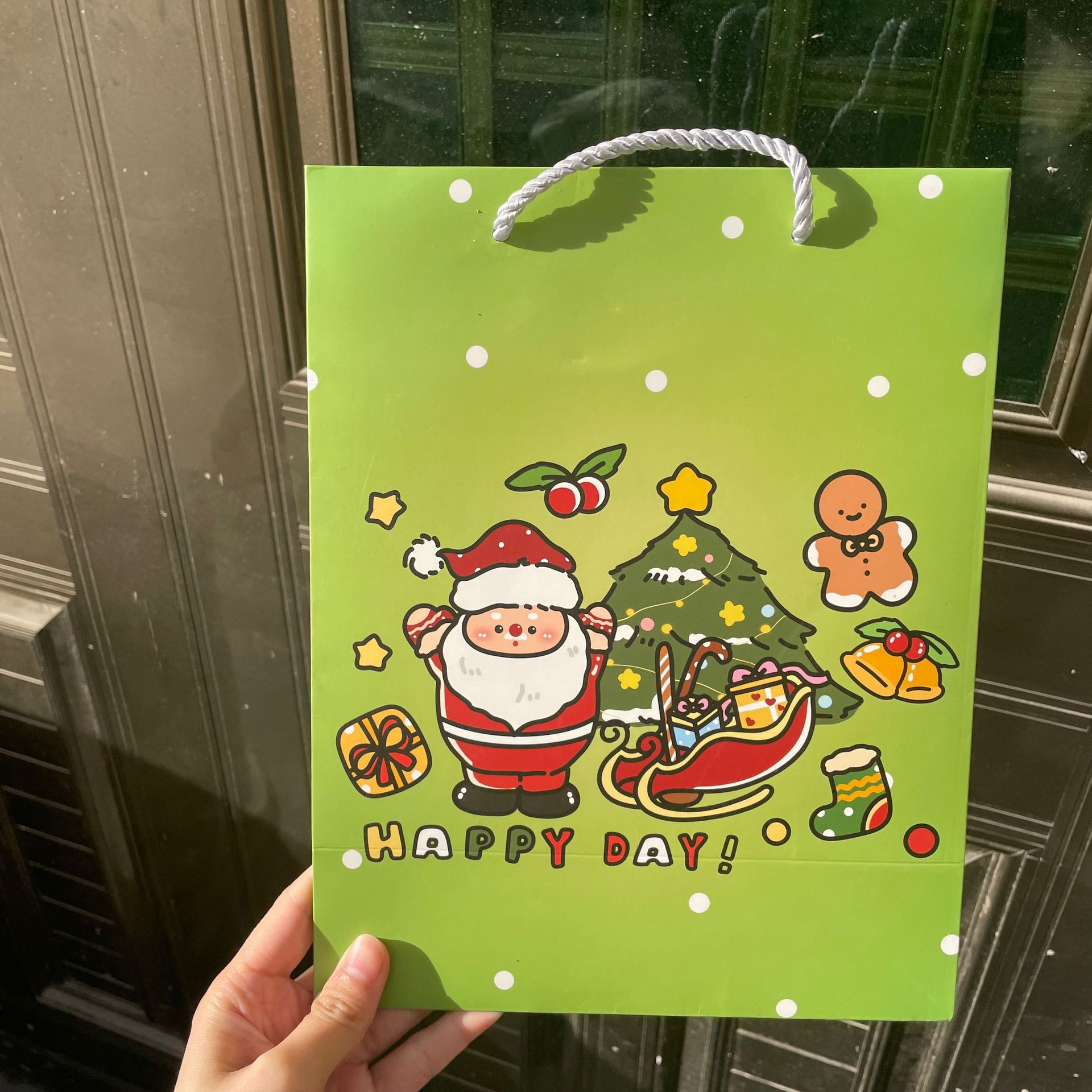 크리스마스 썰매 흰색 카드; 흰색 판지; 21*11*27