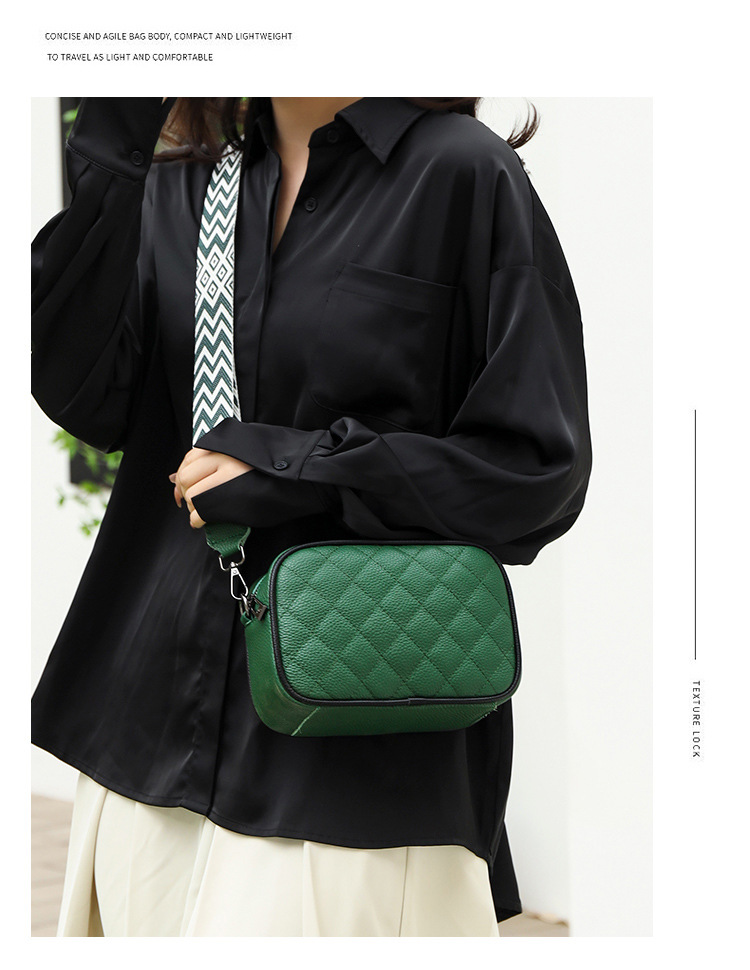 Women's Crossbody Bag Versatile Diamond Leather Shoulder Bag_voghion.com