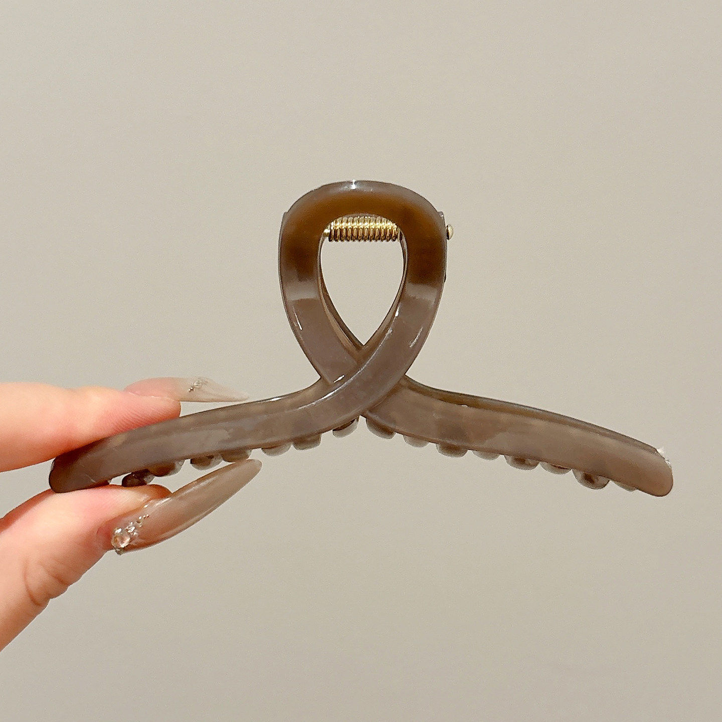 ¡Carray está limpio! 2025 nuevo clip de boca de una palabra clip de cabello anillo de cabello agarrar clip de cabello joyería mujer