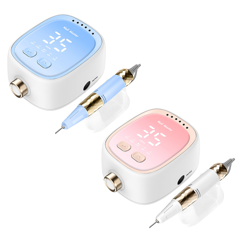 Pulidora de uñas silenciosa de alta velocidad portátil para salón de belleza, herramienta de eliminación de esmalte, 35000 RPM, para fábrica y comercio transfronterizo