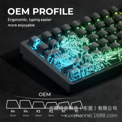 XVX 浮世絵 2.0 キーキャップ imd クラフトサイド彫刻文字パターン半透明カスタマイズされたメカニカルキーボードキャップクロスボーダー|undefined