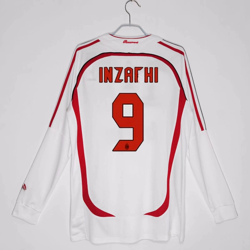 Ретро-футболка 0607AC22 Kakanestama R Tini Inzagi Pirlo длинные рукава, футболка для футбола