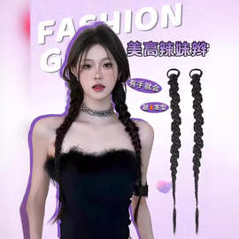 扭扭辫女假发辫子麻花长辫仿真发可扎高马尾千禧辣妹拳击辫自然