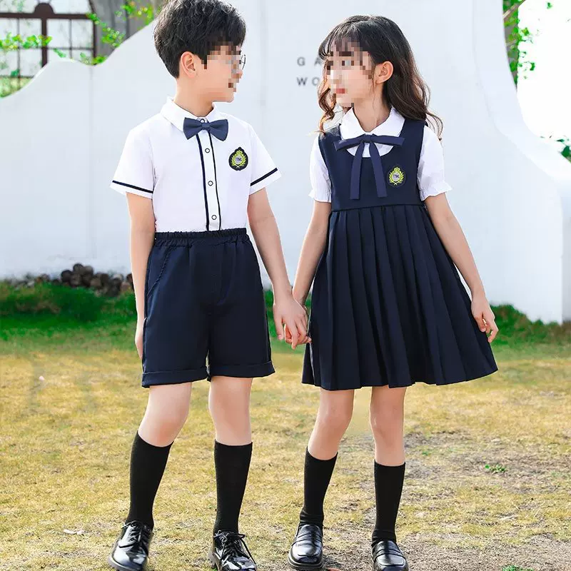 Children's summer clothing for kindergarten, set for students, uniform, suit