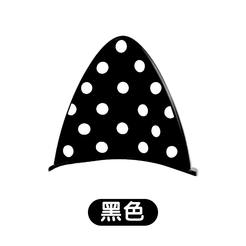 단일 웨이브 도트 검은 고양이 귀 (양면 스티커 포함)