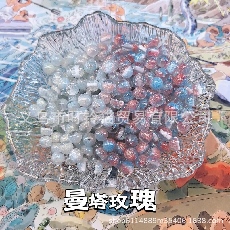 Tiktok Live Popular Tulip Rainbow Candy Rainbow Rose Uv Light-Changing Resin Beads DIY Wholesale Tiktok Live Popular Tulip Rainbow Candy Rainbow Rose Uv Light-Changing Resin Beads DIY Wholesale