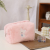 Brand Japanese cartoon cute plush strawberry, capacious cosmetic bag, pencil case, storage bag