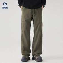 枫舍男装 /2025秋冬新款美式宽松阔腿仿棉工装直筒裤休闲长裤子