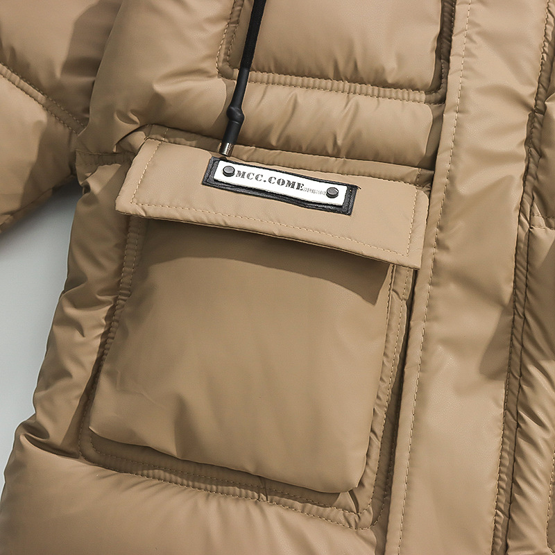 Varm vinterjacka för barn med huva och bomullsfoder_voghion.com