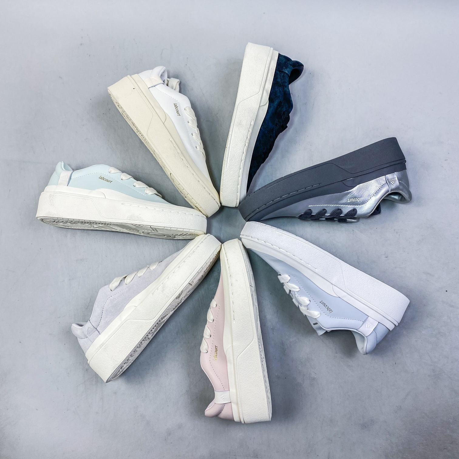 New LABCOURT Sneakers With Height-Increasing Leather Thick Soles, Women's Casual In Black And White, Versatile Couple_vogvips.com