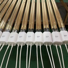 半镀金中波红外线加热管石英发热管中波螺旋丝加热灯管中波发热管