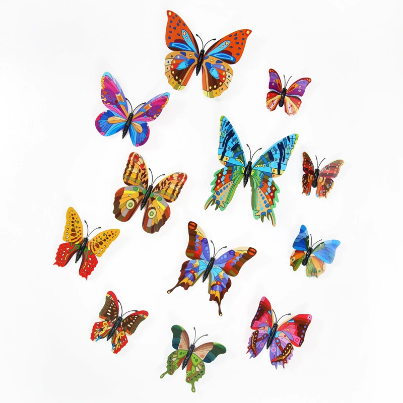 Butterfly creative три-dimensional наклейка на стену спальня красивое украшение пост 12 установленных магнитов и 16 цветов выбор H-003