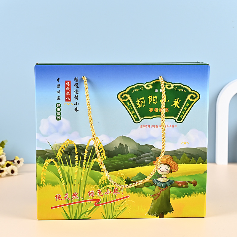 斤企业大米包装盒子礼盒大米10特色高档礼品东北加厚特产手提箱