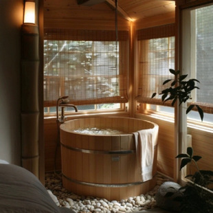 Yidao Smart Wooden Barrel Spa Hot Tub Sauna Bathtub Wooden Barrel Hotel Club Private Residence Outdoor Wooden