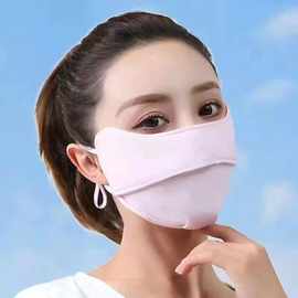 透气防晒口罩防紫外线女夏季薄款冰丝降温网红全脸口鼻面罩护眼角
