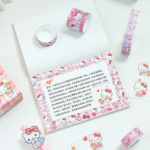Spiritual pet baby series handbook and paper tape gift box set Sanrio cartoon decoration diary material stationery stickers