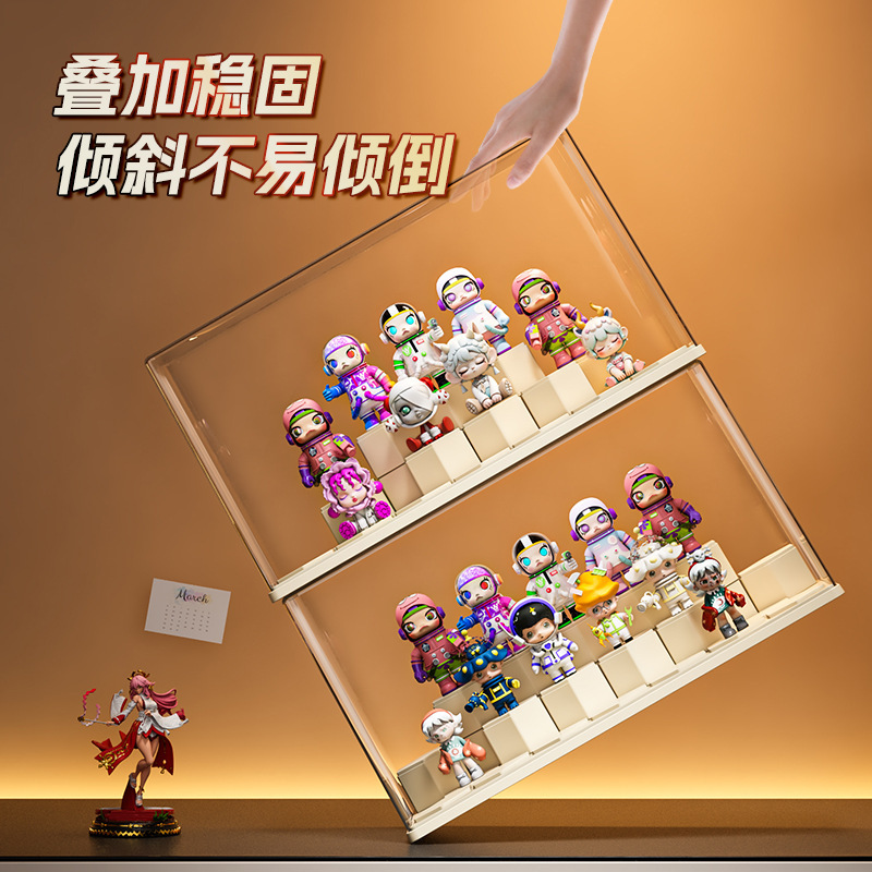 透明盲盒展示架动漫积木盲盒公仔珍藏品防尘手办展示柜模型收纳盒|undefined