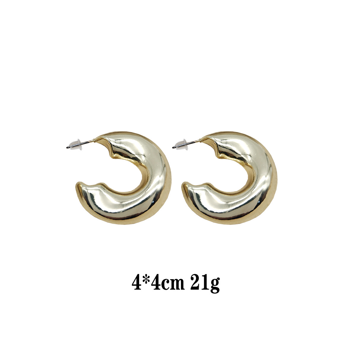 Pendientes de moda europeos y americanos Pendientes calientes Pendientes chapados en oro de lujo ligero Pendientes brillantes que no se desvanece Bola de oreja dorada transfronteriza image 15